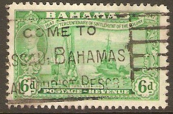Bahamas 1948 6d Green. SG185.